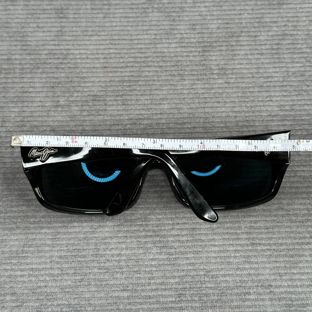 Maui Jim Peahi MJ 202-02 Black Wrap Sunglasses Italy 65-19-120